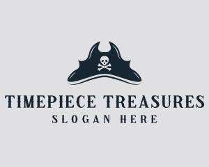 Skull Pirate Hat logo design