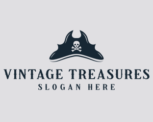 Skull Pirate Hat logo design