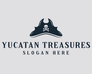 Skull Pirate Hat logo design