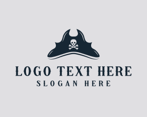 Headgear - Skull Pirate Hat logo design
