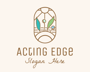 Organic Farm Stained Glass logo design