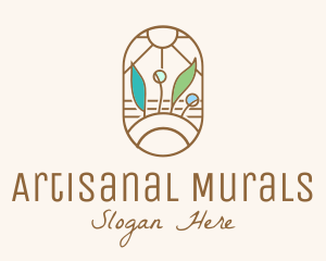 Organic Farm Stained Glass logo design