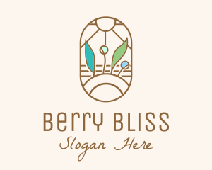 Organic Farm Stained Glass logo design