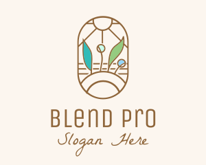 Organic Farm Stained Glass logo design