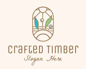 Organic Farm Stained Glass logo design