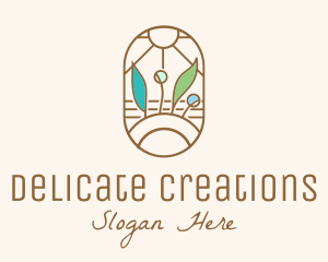 Organic Farm Stained Glass logo design