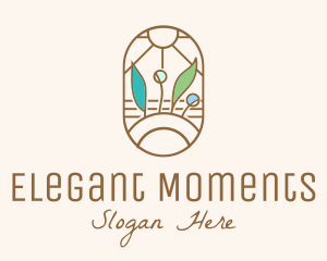 Organic Farm Stained Glass logo design