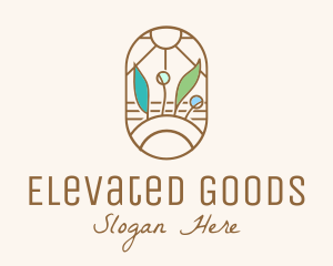 Organic Farm Stained Glass logo design