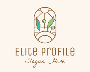 Organic Farm Stained Glass logo design