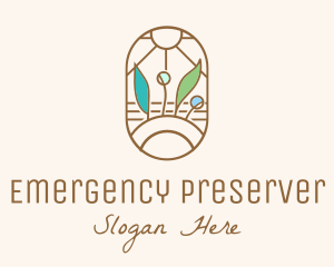 Organic Farm Stained Glass logo design