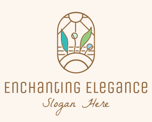 Organic Farm Stained Glass logo design