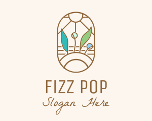 Organic Farm Stained Glass logo design