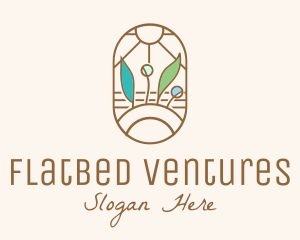 Organic Farm Stained Glass logo design