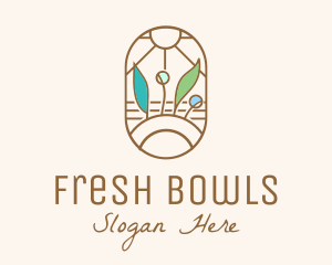 Organic Farm Stained Glass logo design