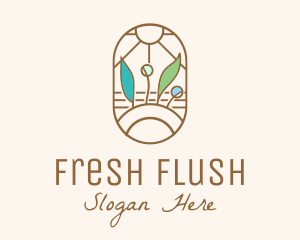 Organic Farm Stained Glass logo design