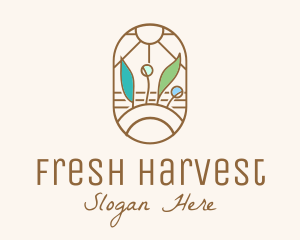 Organic Farm Stained Glass logo design