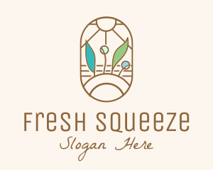 Organic Farm Stained Glass logo design