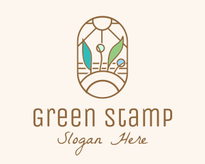 Organic Farm Stained Glass logo design