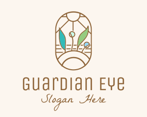 Organic Farm Stained Glass logo design