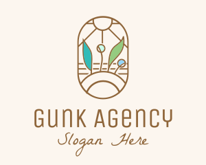 Organic Farm Stained Glass logo design