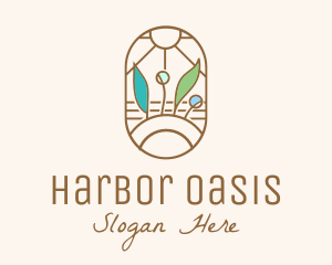 Organic Farm Stained Glass logo design