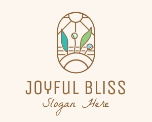 Organic Farm Stained Glass logo design