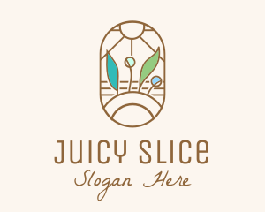 Organic Farm Stained Glass logo design