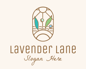 Organic Farm Stained Glass logo design