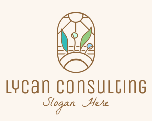 Organic Farm Stained Glass logo design