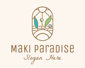 Organic Farm Stained Glass logo design