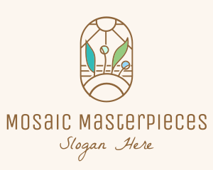 Organic Farm Stained Glass logo design