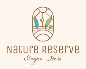 Organic Farm Stained Glass logo design