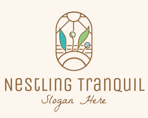 Organic Farm Stained Glass logo design