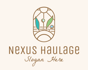 Organic Farm Stained Glass logo design