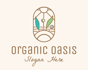 Organic Farm Stained Glass logo design