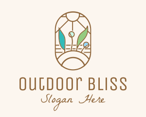 Organic Farm Stained Glass logo design