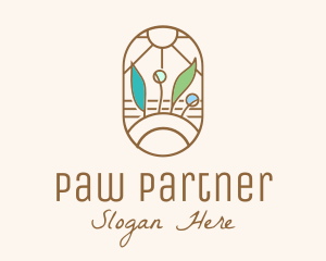 Organic Farm Stained Glass logo design