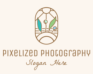 Organic Farm Stained Glass logo design