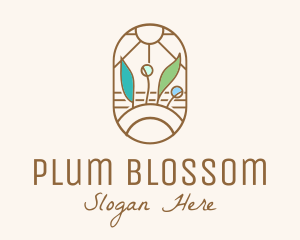 Organic Farm Stained Glass logo design