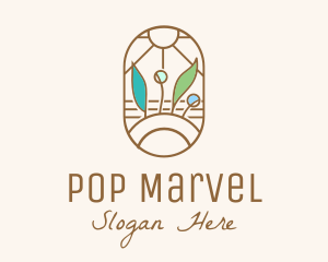 Organic Farm Stained Glass logo design