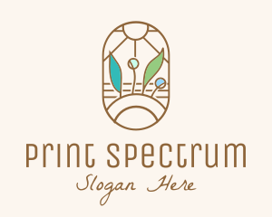 Organic Farm Stained Glass logo design