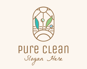 Organic Farm Stained Glass logo design