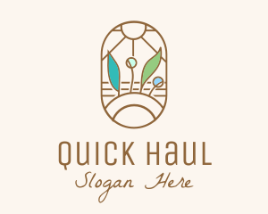 Organic Farm Stained Glass logo design