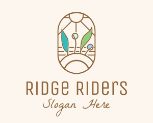 Organic Farm Stained Glass logo design