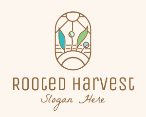 Organic Farm Stained Glass logo design