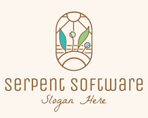 Organic Farm Stained Glass logo design