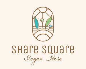 Organic Farm Stained Glass logo design