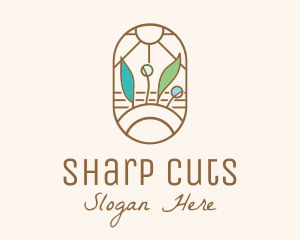 Organic Farm Stained Glass logo design