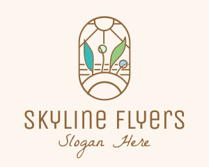 Organic Farm Stained Glass logo design