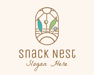 Organic Farm Stained Glass logo design